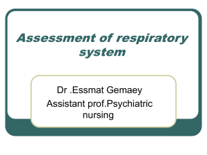 Assessment of respiratory system