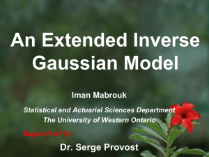 An Extended Inverse Gaussian Model - Department of Statistical and