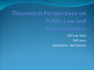 Theoretical Perspectives on Public Law and