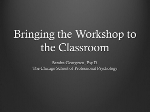 Bringing the Workshop to the Classroom