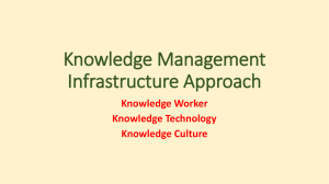 Knowledge Management Infrastructure Approach