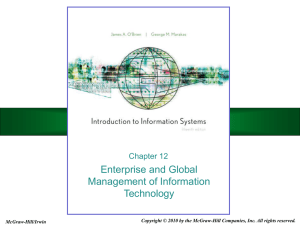 Enterprise and Global Management of Information Technology