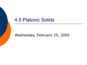 4.5 Platonic Solids
