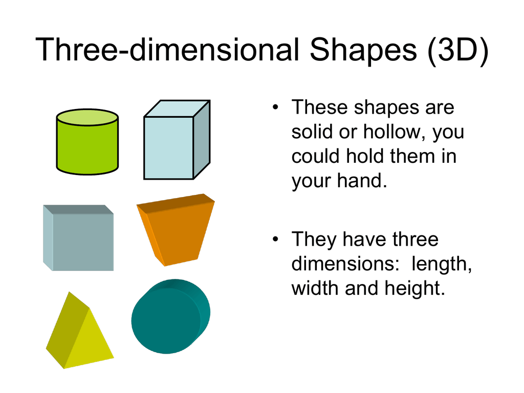 What Is An Example Of A 3 Dimensional Object