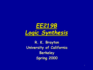 Multi-Valued Logic Synthesis - University of California, Berkeley