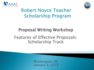 Noyce AAAS Breakout session Scholarship Track 2014
