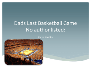 Dads Last Basketball Game No author listed: