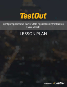 Configuring Windows Server 2008 Applications Infrastructure