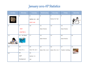 January 2012-AP Statistics