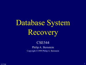 Database System Recovery