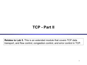 TCP Flow and Congestion Control