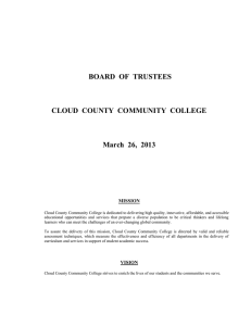 BOARD OF TRUSTEES CLOUD COUNTY COMMUNITY COLLEGE