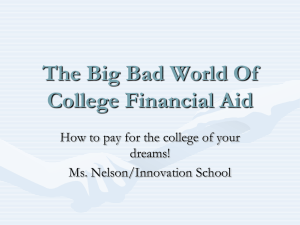 Scholarship Power Point Outline finanical_aid_outline