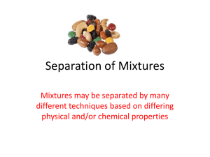 Separation of Mixtures Notes