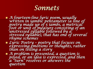 Sonnets PowerPoint