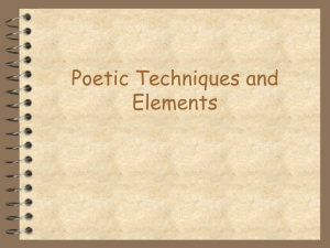 Poetic Techniques and Elements