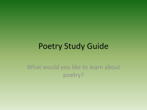Poetry Study Guide