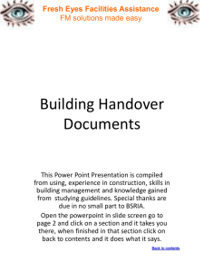 Building Handover Documents