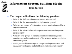 Information Systems Building Blocks