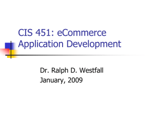 CIS 451 E-Commerce Application Development