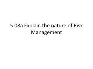 5.08a Explain the nature of Risk Management