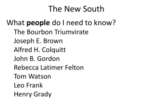 The New South - Cobb Learning