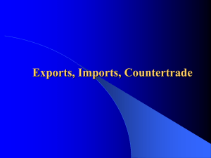 Chapter 13 - Export-Import & Countertrade