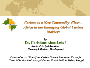 Financing Trade in Carbon Credit: A New Product