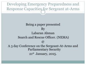 Developing Emergency Preparedness and Response