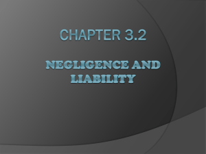 Elements of Negligence