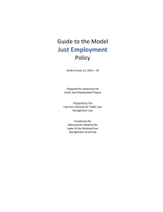 the complete guide to the model Just Employment Policy.
