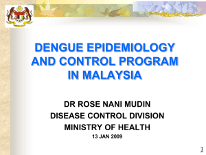 THE DENGUE INCIDENCE RATE BY STATE