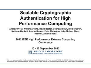 Scalable Cryptographic Authentication for High Performance