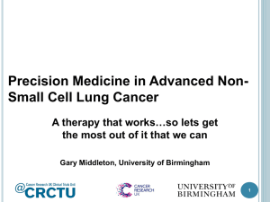 Precision Medicine Trials in Non-Small Cell Lung Cancer – Gary
