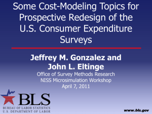 Some Cost-Modeling Topics for Prospective Redesign of the U.S.