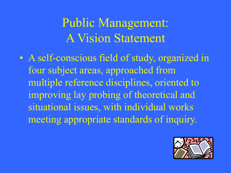 research topics in public management