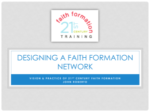 Scenario #1 - 21st Century Faith Formation