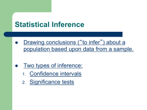 AP STATISTICS REVIEW INFERENCE