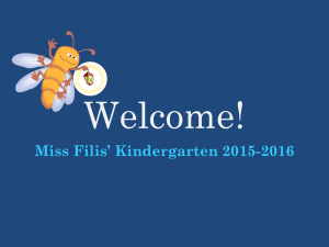Kindergarten Information 2015-2016