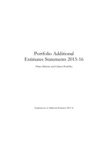 2015-16 Portfolio Additional Estimates Statements