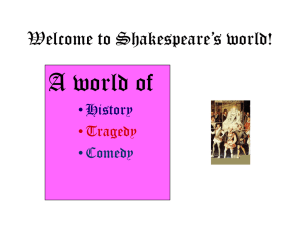 Welcome to Shakespeare*s world!