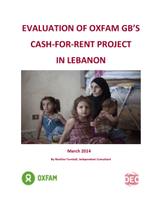 EVALUATION OF OXFAM GB'S CASH-FOR-RENT