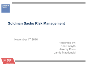 Goldman Sachs Risk Management