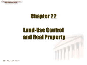 Land-Use Control and Real Property
