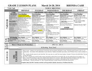 Lesson Plans March 24
