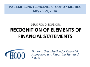 Prokopovich – Recognition of elements of financial statements