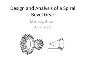 Design and Analysis of a Spiral Bevel Gear