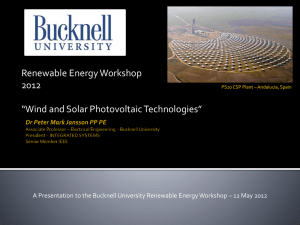 Wind and Solar Photovoltaic Technologies