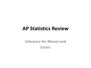 AP Statistics Review 2013