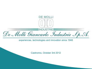 Diapositiva 1 - De Molli Giancarlo Industrie Spa